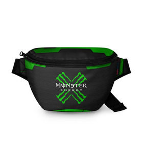 Поясная сумка 3D с принтом MONSTER ENERGY (Z) в городе Новоалтайск, 100% полиэстер | плотная ткань, ремень с регулируемой длиной, внутри несколько карманов для мелочей, основное отделение и карман с обратной стороны сумки застегиваются на молнию | black monster | bmx | claw | cybersport | energy | monster | monster energy | moto | motocross | race | sport | киберспорт | когти | монстер энерджи | монстр | мото | мотокросс | ралли | скейтбординг | спорт | энергия