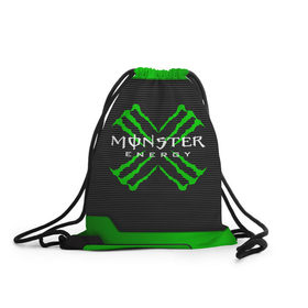 Рюкзак-мешок 3D с принтом MONSTER ENERGY (Z) в городе Новоалтайск, 100% полиэстер | плотность ткани — 200 г/м2, размер — 35 х 45 см; лямки — толстые шнурки, застежка на шнуровке, без карманов и подкладки | Тематика изображения на принте: black monster | bmx | claw | cybersport | energy | monster | monster energy | moto | motocross | race | sport | киберспорт | когти | монстер энерджи | монстр | мото | мотокросс | ралли | скейтбординг | спорт | энергия