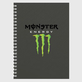 Тетрадь с принтом MONSTER ENERGY (Z) в городе Новоалтайск, 100% бумага | 48 листов, плотность листов — 60 г/м2, плотность картонной обложки — 250 г/м2. Листы скреплены сбоку удобной пружинной спиралью. Уголки страниц и обложки скругленные. Цвет линий — светло-серый
 | black monster | bmx | claw | cybersport | energy | monster | monster energy | moto | motocross | race | sport | киберспорт | когти | монстер энерджи | монстр | мото | мотокросс | ралли | скейтбординг | спорт | энергия