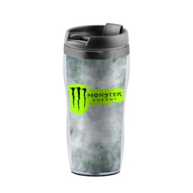 Термокружка-непроливайка с принтом MONSTER ENERGY (Z) в городе Новоалтайск, внутренняя часть — пищевой пластик, наружная часть — прозрачный пластик, между ними — полиграфическая вставка с рисунком | объем — 350 мл, герметичная крышка | black monster | bmx | claw | cybersport | energy | monster | monster energy | moto | motocross | race | sport | киберспорт | когти | монстер энерджи | монстр | мото | мотокросс | ралли | скейтбординг | спорт | энергия