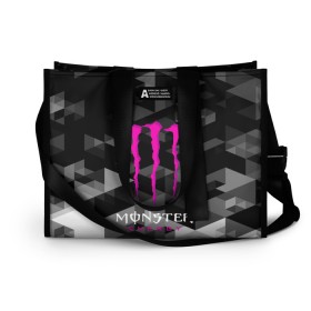 Сумка-шоппер 3D с принтом MONSTER ENERGY (Z) в городе Новоалтайск, 100% полиэстер | застегивается на металлическую кнопку; внутренний карман застегивается на молнию. Стенки укреплены специальным мягким материалом, чтобы защитить содержимое от несильных ударов
 | black monster | bmx | claw | cybersport | energy | monster | monster energy | moto | motocross | race | sport | киберспорт | когти | монстер энерджи | монстр | мото | мотокросс | ралли | скейтбординг | спорт | энергия