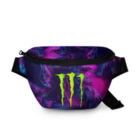 Поясная сумка 3D с принтом MONSTER ENERGY (Z) в городе Новоалтайск, 100% полиэстер | плотная ткань, ремень с регулируемой длиной, внутри несколько карманов для мелочей, основное отделение и карман с обратной стороны сумки застегиваются на молнию | black monster | bmx | claw | cybersport | energy | monster | monster energy | moto | motocross | race | sport | киберспорт | когти | монстер энерджи | монстр | мото | мотокросс | ралли | скейтбординг | спорт | энергия