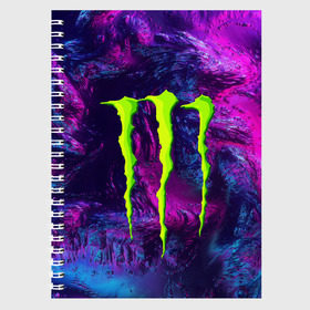 Тетрадь с принтом MONSTER ENERGY (Z) в городе Новоалтайск, 100% бумага | 48 листов, плотность листов — 60 г/м2, плотность картонной обложки — 250 г/м2. Листы скреплены сбоку удобной пружинной спиралью. Уголки страниц и обложки скругленные. Цвет линий — светло-серый
 | black monster | bmx | claw | cybersport | energy | monster | monster energy | moto | motocross | race | sport | киберспорт | когти | монстер энерджи | монстр | мото | мотокросс | ралли | скейтбординг | спорт | энергия