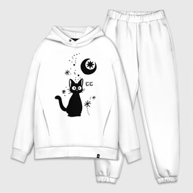 Мужской костюм хлопок OVERSIZE с принтом Jiji Cat в городе Новоалтайск,  |  | cat | jiji | kitty | аниме | ведьма | гибли | джиджи | животные | кот | котенок | кошка | миядзаки | мульт | мультфильм | тоторо