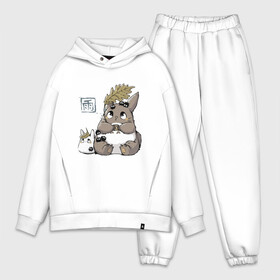 Мужской костюм хлопок OVERSIZE с принтом Cute Totoro в городе Новоалтайск,  |  | forest | ghibli | japan | miyazaki | nature | neigbor | neighbour | totoro | анимация | аниме | гибли | друг | животные | лес | любовь | милый | мир | миядзаки | мульт | мультфильм | приключения | природа | сказка | сосед | тоторо