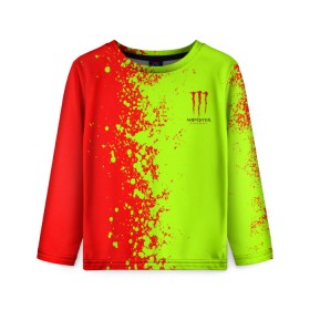 Детский лонгслив 3D с принтом MONSTER ENERGY (Z) в городе Новоалтайск, 100% полиэстер | длинные рукава, круглый вырез горловины, полуприлегающий силуэт
 | black monster | bmx | claw | cybersport | energy | monster | monster energy | moto | motocross | race | sport | киберспорт | когти | монстер энерджи | монстр | мото | мотокросс | ралли | скейтбординг | спорт | т | энергия