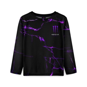Детский лонгслив 3D с принтом MONSTER ENERGY (Z) в городе Новоалтайск, 100% полиэстер | длинные рукава, круглый вырез горловины, полуприлегающий силуэт
 | black monster | bmx | claw | cybersport | energy | monster | monster energy | moto | motocross | race | sport | киберспорт | когти | монстер энерджи | монстр | мото | мотокросс | ралли | скейтбординг | спорт | т | энергия