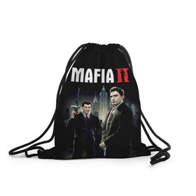 Рюкзак-мешок 3D с принтом Mafia II:Definitive Edition в городе Новоалтайск, 100% полиэстер | плотность ткани — 200 г/м2, размер — 35 х 45 см; лямки — толстые шнурки, застежка на шнуровке, без карманов и подкладки | definitive edition | mafia | mafia ii | вито скалетта | генри томасино | джо барбаро | игра | лео галанте | мафия | мафия 2 | томас анджело | франческа | фрэнк винчи | шутер | эдди скарпа