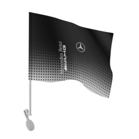Флаг для автомобиля с принтом Mercedes-Benz в городе Новоалтайск, 100% полиэстер | Размер: 30*21 см | amg | mercedes | mercedes значок | mercedes лого | mercedes марка | амг | бенц | лого автомобиля | логотип мерседес | мерин | мерс | мерседес | мерседес бенз | мерседес лого | мерседес эмблема