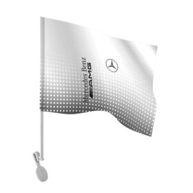 Флаг для автомобиля с принтом Mercedes-Benz в городе Новоалтайск, 100% полиэстер | Размер: 30*21 см | amg | mercedes | mercedes значок | mercedes лого | mercedes марка | амг | бенц | лого автомобиля | логотип мерседес | мерин | мерс | мерседес | мерседес бенз | мерседес лого | мерседес эмблема