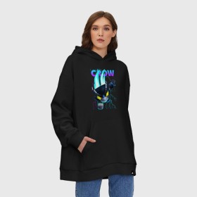 Худи SuperOversize хлопок с принтом Brawl Stars CROW в городе Новоалтайск, 70% хлопок, 30% полиэстер, мягкий начес внутри | карман-кенгуру, эластичная резинка на манжетах и по нижней кромке, двухслойный капюшон
 | 8 bit | 8 бит | bibi | brawl | brawl stars | crow | leon | spike | sprout | stars | бравл | бравл старс | браво старс | игра | компьютерная | кров | леон | онлайн | старс
