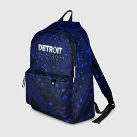 Рюкзак 3D с принтом DETROIT:BECOME HUMAN в городе Новоалтайск, 100% полиэстер | лямки с регулируемой длиной, сверху петелька, чтобы рюкзак можно было повесить на вешалку. Основное отделение закрывается на молнию, как и внешний карман. Внутри два дополнительных кармана, один из которых закрывается на молнию. По бокам два дополнительных кармашка | action | ai | android | connor | detroit become human | game | rk 800 | rk 900 | андроиды | детектив | игра | игры | интерактивное кино | кара | коннор | логотип | маркус | роботы | фирменный стиль | экшн