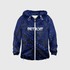 Детская ветровка 3D с принтом DETROIT:BECOME HUMAN в городе Новоалтайск, 100% полиэстер | подол и капюшон оформлены резинкой с фиксаторами, по бокам два кармана без застежек, один потайной карман на груди | action | ai | android | connor | detroit become human | game | rk 800 | rk 900 | андроиды | детектив | игра | игры | интерактивное кино | кара | коннор | логотип | маркус | роботы | фирменный стиль | экшн