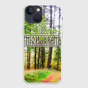 Чехол для iPhone 13 mini с принтом Лес мой храм в городе Новоалтайск,  |  | гусли | древние | древняя русь | история | мифология | наука | россия | русские | рюрик | славяне | язычество