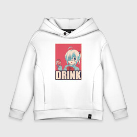 Детское худи Oversize хлопок с принтом DRINK в городе Новоалтайск, френч-терри — 70% хлопок, 30% полиэстер. Мягкий теплый начес внутри —100% хлопок | боковые карманы, эластичные манжеты и нижняя кромка, капюшон на магнитной кнопке | Тематика изображения на принте: anime | chuunibyou | cute | demo | drink | eye | ga | girl | hope | kawai | kawaii | koi | manga | rikka | takanashi | wicked | аниме | бант | гл | глаз | грешный | девочка | злой | любви | манга | на | надпись | не | пить | плакат | п