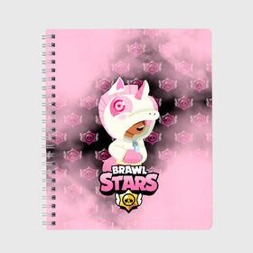 Тетрадь с принтом Brawl stars Unicorn в городе Новоалтайск, 100% бумага | 48 листов, плотность листов — 60 г/м2, плотность картонной обложки — 250 г/м2. Листы скреплены сбоку удобной пружинной спиралью. Уголки страниц и обложки скругленные. Цвет линий — светло-серый
 | bibi | brawl stars | coach mike | leon | leon shark | mecha crow | mr.p | sally leon | sandy | sprout | unicorn | virus 8 bit | биби | бравл старс | вирус 8 бит | леон | оборотень | спроут | сэли леон
