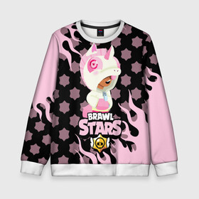 Детский свитшот 3D с принтом Brawl stars Unicorn. в городе Новоалтайск, 100% полиэстер | свободная посадка, прямой крой, мягкая тканевая резинка на рукавах и понизу свитшота | bibi | brawl stars | coach mike | leon | leon shark | mecha crow | mr.p | sally leon | sandy | sprout | unicorn | virus 8 bit | биби | бравл старс | вирус 8 бит | леон | оборотень | спроут | сэли леон