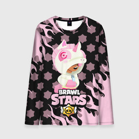 Мужской лонгслив 3D с принтом Brawl stars Unicorn. в городе Новоалтайск, 100% полиэстер | длинные рукава, круглый вырез горловины, полуприлегающий силуэт | bibi | brawl stars | coach mike | leon | leon shark | mecha crow | mr.p | sally leon | sandy | sprout | unicorn | virus 8 bit | биби | бравл старс | вирус 8 бит | леон | оборотень | спроут | сэли леон