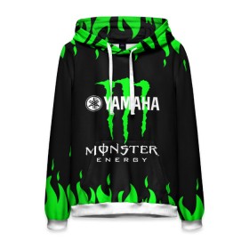 Мужская толстовка 3D с принтом MONSTER ENERGY (Z) в городе Новоалтайск, 100% полиэстер | двухслойный капюшон со шнурком для регулировки, мягкие манжеты на рукавах и по низу толстовки, спереди карман-кенгуру с мягким внутренним слоем. | Тематика изображения на принте: bike | energy | monster | monster energy | moto | motocycle | sport | sportmotorcycle | yamaha | когти | монстер энерджи | монстр | мото | спорт | энергия | ямаха