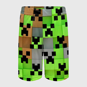 Детские спортивные шорты 3D с принтом Minecraft. в городе Новоалтайск,  100% полиэстер
 | пояс оформлен широкой мягкой резинкой, ткань тянется
 | Тематика изображения на принте: craft | game | mine | minecraft | minecraftmemories | pixel | tnt | twitter | блок | динамит | игра | красный блок | майнкрафт | маркус перссон | пиксель | ремесло | тротил | шахта