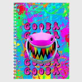Тетрадь с принтом 6IX9INE GOOBA в городе Новоалтайск, 100% бумага | 48 листов, плотность листов — 60 г/м2, плотность картонной обложки — 250 г/м2. Листы скреплены сбоку удобной пружинной спиралью. Уголки страниц и обложки скругленные. Цвет линий — светло-серый
 | 6ix9ine | 6ix9ine  gooba | gooba | акула | сикснайн | сиксти найн | сиксти найн репер | такаши | текаши | текаши сикснайн