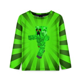 Детский лонгслив 3D с принтом Minecraft. в городе Новоалтайск, 100% полиэстер | длинные рукава, круглый вырез горловины, полуприлегающий силуэт
 | craft | game | mine | minecraft | minecraftmemories | pixel | tnt | twitter | блок | динамит | игра | красный блок | майнкрафт | маркус перссон | пиксель | ремесло | тротил | шахта