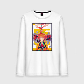 Мужской лонгслив хлопок с принтом Yakusoku no Neverland в городе Новоалтайск, 100% хлопок |  | anime | emma | mango | the promised neverland | yakusoku no neverland | аниме | манга | обещанная страна грёз | обещанный неверленд