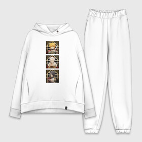 Женский костюм хлопок Oversize с принтом Обещанный Неверленд в городе Новоалтайск,  |  | anime | emma | mango | the promised neverland | yakusoku no neverland | аниме | манга | обещанная страна грёз | обещанный неверленд