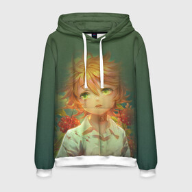 Мужская толстовка 3D с принтом The Promised Neverland в городе Новоалтайск, 100% полиэстер | двухслойный капюшон со шнурком для регулировки, мягкие манжеты на рукавах и по низу толстовки, спереди карман-кенгуру с мягким внутренним слоем. | anime | emma | mango | the promised neverland | yakusoku no neverland | аниме | манга | обещанная страна грёз | обещанный неверленд