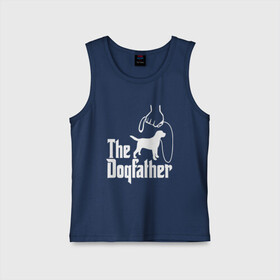 Детская майка хлопок с принтом The Dogfather - пародия  в городе Новоалтайск,  |  | godfather | крестный отец | лабрадор | ретривер | собака | собачник | хобби