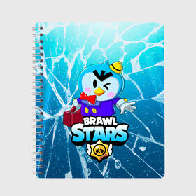 Тетрадь с принтом Brawl stars MR P в городе Новоалтайск, 100% бумага | 48 листов, плотность листов — 60 г/м2, плотность картонной обложки — 250 г/м2. Листы скреплены сбоку удобной пружинной спиралью. Уголки страниц и обложки скругленные. Цвет линий — светло-серый
 | bibi | brawl stars | coach mike | leon | leon shark | mecha crow | mr.p | sally leon | sandy | sprout | unicorn | virus 8 bit | биби | бравл старс | вирус 8 бит | леон | оборотень | спроут | сэли леон