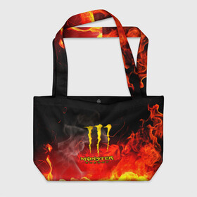 Пляжная сумка 3D с принтом MONSTER ENERGY в городе Новоалтайск, 100% полиэстер | застегивается на металлическую кнопку; внутренний карман застегивается на молнию. Стенки укреплены специальным мягким материалом, чтобы защитить содержимое от несильных ударов
 | energy | honda | mercedes | monster energy | porsche | racing | sport | toyota | автомобил | автомобильные | марка | машины | митсубиси | монстр | монстр энерджи | порше | спорт | тесла | тойота | хонда