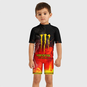 Детский купальный костюм 3D с принтом MONSTER ENERGY в городе Новоалтайск, Полиэстер 85%, Спандекс 15% | застежка на молнии на спине | energy | honda | mercedes | monster energy | porsche | racing | sport | toyota | автомобил | автомобильные | марка | машины | митсубиси | монстр | монстр энерджи | порше | спорт | тесла | тойота | хонда
