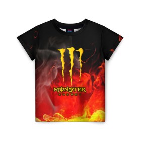 Детская футболка 3D с принтом MONSTER ENERGY в городе Новоалтайск, 100% гипоаллергенный полиэфир | прямой крой, круглый вырез горловины, длина до линии бедер, чуть спущенное плечо, ткань немного тянется | Тематика изображения на принте: energy | honda | mercedes | monster energy | porsche | racing | sport | toyota | автомобил | автомобильные | марка | машины | митсубиси | монстр | монстр энерджи | порше | спорт | тесла | тойота | хонда