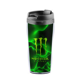 Термокружка-непроливайка с принтом MONSTER ENERGY в городе Новоалтайск, внутренняя часть — пищевой пластик, наружная часть — прозрачный пластик, между ними — полиграфическая вставка с рисунком | объем — 350 мл, герметичная крышка | energy | honda | mercedes | monster energy | porsche | racing | sport | toyota | автомобил | автомобильные | марка | машины | митсубиси | монстр | монстр энерджи | порше | спорт | тесла | тойота | хонда