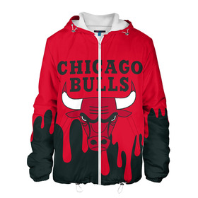 Мужская куртка 3D с принтом Chicago Bulls. в городе Новоалтайск, ткань верха — 100% полиэстер, подклад — флис | прямой крой, подол и капюшон оформлены резинкой с фиксаторами, два кармана без застежек по бокам, один большой потайной карман на груди. Карман на груди застегивается на липучку | 23 | air jordan | bulls | chicago bulls | jordan | michael jordan | nba | paris saint germain | psg | red | sport | быки | джордан | майкл джордан | псж | спорт | чикаго буллс