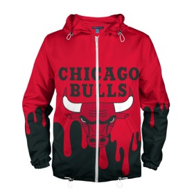 Мужская ветровка 3D с принтом Chicago Bulls. в городе Новоалтайск, 100% полиэстер | подол и капюшон оформлены резинкой с фиксаторами, два кармана без застежек по бокам, один потайной карман на груди | Тематика изображения на принте: 23 | air jordan | bulls | chicago bulls | jordan | michael jordan | nba | paris saint germain | psg | red | sport | быки | джордан | майкл джордан | псж | спорт | чикаго буллс