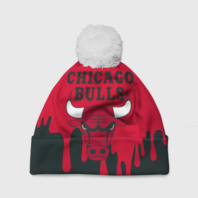 Шапка 3D c помпоном с принтом Chicago Bulls. в городе Новоалтайск, 100% полиэстер | универсальный размер, печать по всей поверхности изделия | 23 | air jordan | bulls | chicago bulls | jordan | michael jordan | nba | paris saint germain | psg | red | sport | быки | джордан | майкл джордан | псж | спорт | чикаго буллс