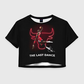 Женская футболка Crop-top 3D с принтом The Last Dance в городе Новоалтайск, 100% полиэстер | круглая горловина, длина футболки до линии талии, рукава с отворотами | 23 | 24 | basketball | bryant | bulls | chicago | jordan | kobe | lakers | michael | nba | баскетбол | брайант | буллз | джордан | коби | лейкерс | майкл | нба | чикаго