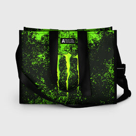 Сумка-шоппер 3D с принтом MONSTER ENERGY в городе Новоалтайск, 100% полиэстер | застегивается на металлическую кнопку; внутренний карман застегивается на молнию. Стенки укреплены специальным мягким материалом, чтобы защитить содержимое от несильных ударов
 | black monster | bmx | claw | cybersport | energy | monster | monster energy | moto | motocross | race | sport | киберспорт | когти | монстер энерджи | монстр | мото | мотокросс | ралли | скейтбординг | спорт | энергия