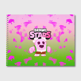 Альбом для рисования с принтом Sakura Spike Brawl Stars в городе Новоалтайск, 100% бумага
 | матовая бумага, плотность 200 мг. | Тематика изображения на принте: brawl | brawl stars | sakura spike | spike | бравл | бравл кактус | бравл старс | кактус | сакура спайк | спайк | спайк бравл старс