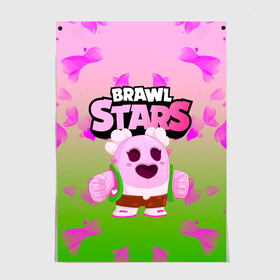 Постер с принтом Sakura Spike Brawl Stars в городе Новоалтайск, 100% бумага
 | бумага, плотность 150 мг. Матовая, но за счет высокого коэффициента гладкости имеет небольшой блеск и дает на свету блики, но в отличии от глянцевой бумаги не покрыта лаком | brawl | brawl stars | sakura spike | spike | бравл | бравл кактус | бравл старс | кактус | сакура спайк | спайк | спайк бравл старс