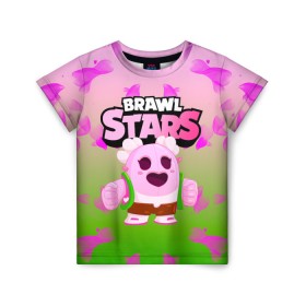 Детская футболка 3D с принтом Sakura Spike Brawl Stars в городе Новоалтайск, 100% гипоаллергенный полиэфир | прямой крой, круглый вырез горловины, длина до линии бедер, чуть спущенное плечо, ткань немного тянется | brawl | brawl stars | sakura spike | spike | бравл | бравл кактус | бравл старс | кактус | сакура спайк | спайк | спайк бравл старс