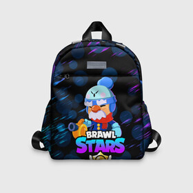 Детский рюкзак 3D с принтом BRAWL STARS GALE. в городе Новоалтайск, 100% полиэстер | лямки с регулируемой длиной, сверху петелька, чтобы рюкзак можно было повесить на вешалку. Основное отделение закрывается на молнию, как и внешний карман. Внутри дополнительный карман. По бокам два дополнительных кармашка | 8 bit | brawl stars | crow | gale | leon | leon shark | max | mecha | mecha crow | mr.p | sally leon | shark | tara | virus 8 bit | werewolf leon | акула | берли | бравл старс | ворон | макс | оборотень