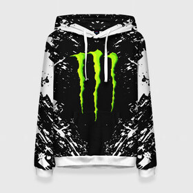 Женская толстовка 3D с принтом MONSTER ENERGY в городе Новоалтайск, 100% полиэстер  | двухслойный капюшон со шнурком для регулировки, мягкие манжеты на рукавах и по низу толстовки, спереди карман-кенгуру с мягким внутренним слоем. | black monster | bmx | claw | cybersport | energy | monster | monster energy | moto | motocross | race | sport | киберспорт | когти | монстер энерджи | монстр | мото | мотокросс | ралли | скейтбординг | спорт | энергия