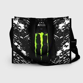 Сумка-шоппер 3D с принтом MONSTER ENERGY в городе Новоалтайск, 100% полиэстер | застегивается на металлическую кнопку; внутренний карман застегивается на молнию. Стенки укреплены специальным мягким материалом, чтобы защитить содержимое от несильных ударов
 | black monster | bmx | claw | cybersport | energy | monster | monster energy | moto | motocross | race | sport | киберспорт | когти | монстер энерджи | монстр | мото | мотокросс | ралли | скейтбординг | спорт | энергия
