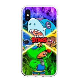 Чехол для iPhone XS Max матовый с принтом Brawl Stars Leon Quattro в городе Новоалтайск, Силикон | Область печати: задняя сторона чехла, без боковых панелей | brawl leon | brawl stars | leon | leon green | leon sally | leon shark | leon wolf | бравл старс | леон | леон акула | леон бравл | леон волк | леон салли