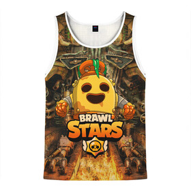Мужская майка 3D с принтом Brawl Stars Robot Spike в городе Новоалтайск, 100% полиэстер | круглая горловина, приталенный силуэт, длина до линии бедра. Пройма и горловина окантованы тонкой бейкой | brawl stars | brawl stars spike robot | spike | spike robot | бравл кактус | бравл спайк | бравл старс | кактус | робоспайк | спайк | спайк бравл старс