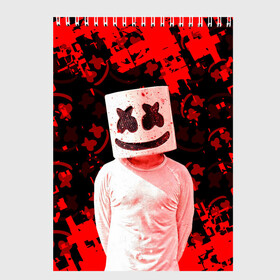 Скетчбук с принтом Fortnite Marshmello в городе Новоалтайск, 100% бумага
 | 48 листов, плотность листов — 100 г/м2, плотность картонной обложки — 250 г/м2. Листы скреплены сверху удобной пружинной спиралью | Тематика изображения на принте: archetype | fortnite | fortnite x | game | ikonik | marshmello | raven | архетип | ворон | игра | иконик | маршмелло | фортнайт