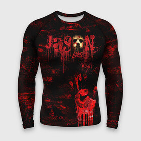Мужской рашгард 3D с принтом Jason Lives в городе Новоалтайск,  |  | friday the 13th | mask | vdosadir | маркус ниспель | маска | пятница 13 е